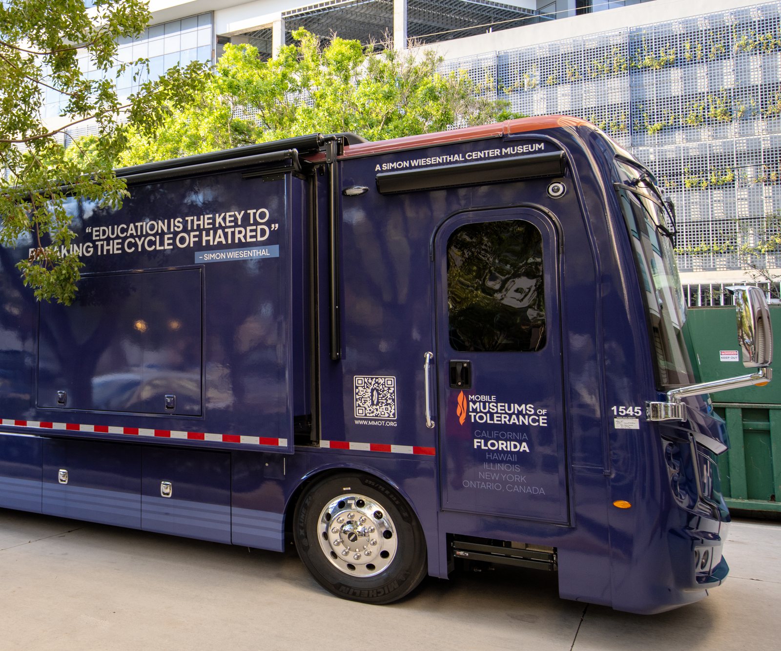 The Mobile Museum of Tolerance on location