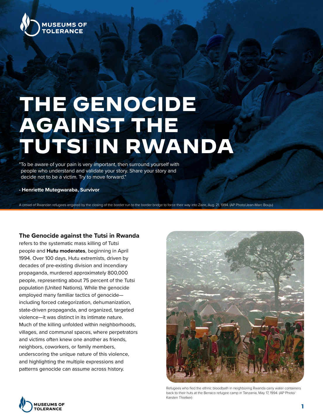Genocide Against the Tutsi in Rwanda