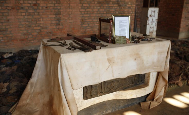 Altar Table Cloth. Nyamata Genocide Memorial. Genocide Archive of Rwanda.