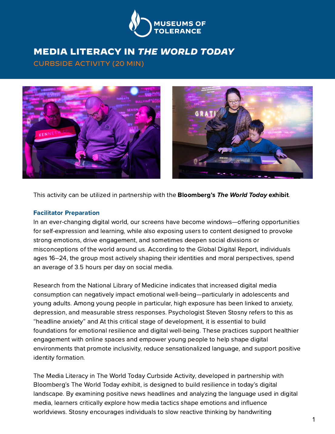 Media Literacy in the World Today